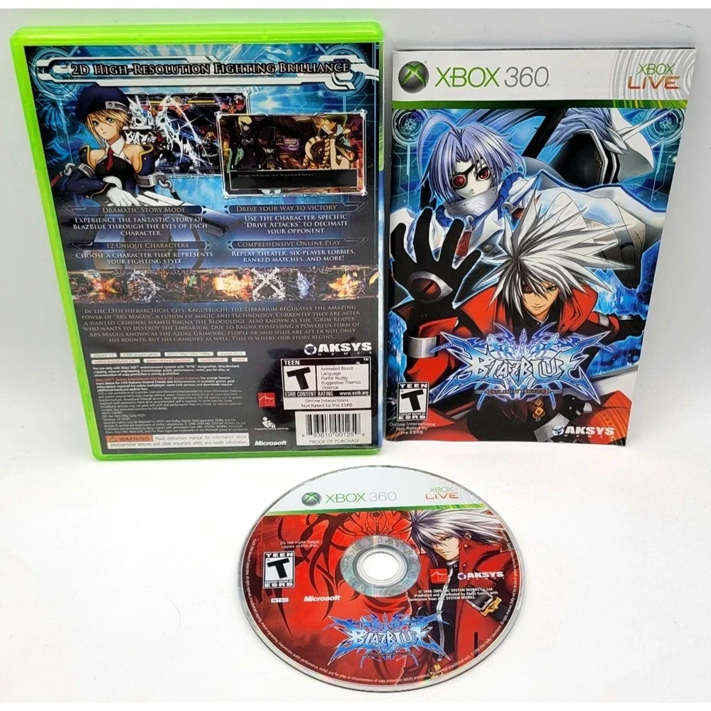 BlazBlue: Calamity‎ Trigger (Xbox 360) CIB COMPLETE IN BOX